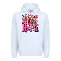 White hope with woman hands Premium Hoodie - AdoDesignShop