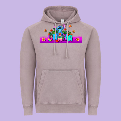Stitch Ohana Vintage Hoodie Designed By Adodesignshop