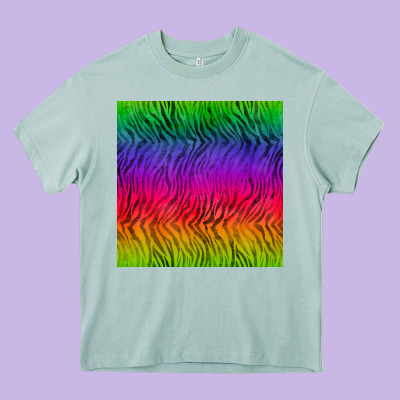 Colorful Tiger Seamless Pattern Heavy Core Tee Designed By Bundleandbundleshop