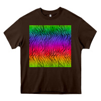 Chocolate Brown colorful tiger seamless pattern Heavy Core Tee - BundleAndBundleShop