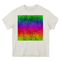 Cream colorful tiger seamless pattern Heavy Core Tee - BundleAndBundleShop