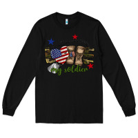 Black Love My Soldier Long Sleeve Tee - BarkalooDesign