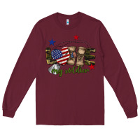 Burgundy Love My Soldier Long Sleeve Tee - BarkalooDesign