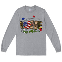 Heather Grey Love My Soldier Long Sleeve Tee - BarkalooDesign