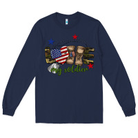 Navy Love My Soldier Long Sleeve Tee - BarkalooDesign