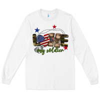 White Love My Soldier Long Sleeve Tee - BarkalooDesign
