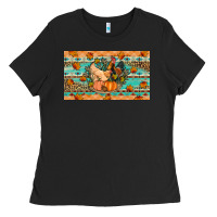 Fall Coop Animals Pumpkin Ladies Tee | Teevron