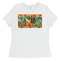 White Fall coop animals pumpkin Ladies Tee - Artiststas