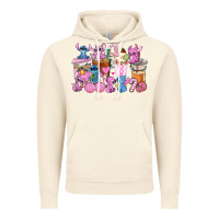 Vintage Artic stitch and lilo pink christmas coffee cups Vintage Hoodie - AdoDesignShop