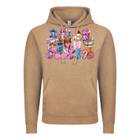 Vintage Coffee stitch and lilo pink christmas coffee cups Vintage Hoodie - AdoDesignShop