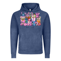 Vintage Denim stitch and lilo pink christmas coffee cups Vintage Hoodie - AdoDesignShop