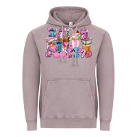 Vintage Zinc stitch and lilo pink christmas coffee cups Vintage Hoodie - AdoDesignShop