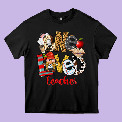 One Loved Teacher Heavy Core Tee Designed By Fadigitalartstudio
