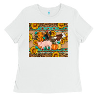 White Fall Coop Animals Ladies Tee - Artiststas