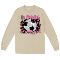 Mushroom in october we wear pink soccer Long Sleeve Tee - BarkalooDesign