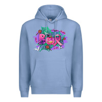 Colony Blue halloween boo with cancer ribbon Premium Hoodie - AdoDesignShop