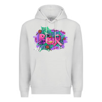 Dove Grey halloween boo with cancer ribbon Premium Hoodie - AdoDesignShop