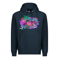 Navy halloween boo with cancer ribbon Premium Hoodie - AdoDesignShop