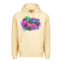 Pina Colada halloween boo with cancer ribbon Premium Hoodie - AdoDesignShop
