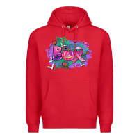 Red halloween boo with cancer ribbon Premium Hoodie - AdoDesignShop
