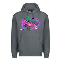 Rock halloween boo with cancer ribbon Premium Hoodie - AdoDesignShop