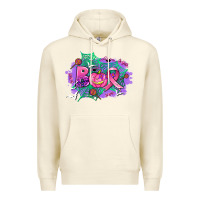 Sandshell halloween boo with cancer ribbon Premium Hoodie - AdoDesignShop