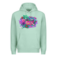 Seafoam halloween boo with cancer ribbon Premium Hoodie - AdoDesignShop