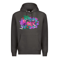 Smoke halloween boo with cancer ribbon Premium Hoodie - AdoDesignShop