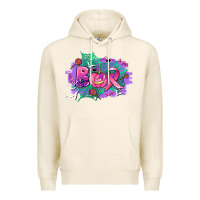 Tofu halloween boo with cancer ribbon Premium Hoodie - AdoDesignShop