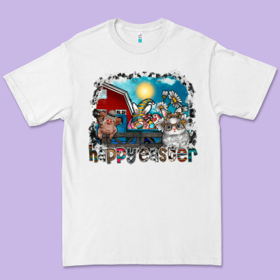Happy Easter Premium Tee Designed By Cowhidedigitalart