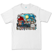 White Happy Easter Premium Tee - CowhideDigitalArt
