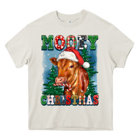 Cream mooey christmas heifer Heavy Core Tee - FaDigitalArtStudio
