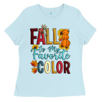 Baby Blue Fall Is My Favorite Color Ladies Tee - Artiststas