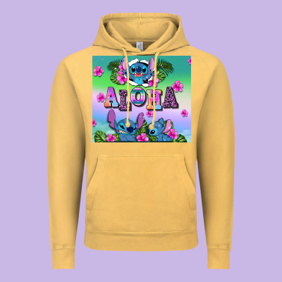 Aloha Stitch Vintage Hoodie Designed By Adodesignshop