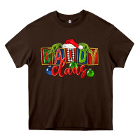 Chocolate Brown Christmas daddy Claus Heavy Core Tee - FaDigitalArtStudio