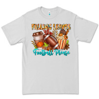 Dove Grey Falling Leaves Football Please Premium Tee - CowhideDigitalArt