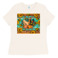 Bone Fall coop animals pumpkin Ladies Tee - Artiststas