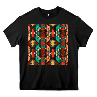 Black native american aztec seamless pattern Heavy Core Tee - BundleAndBundleShop