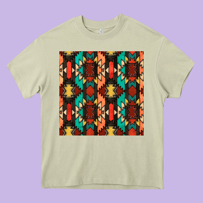 Native American Aztec Seamless Pattern Heavy Core Tee Designed By Bundleandbundleshop