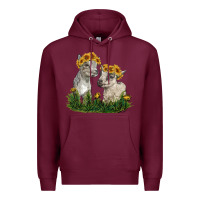 Burgundy baby goats Premium Hoodie - RanaPortraitStore