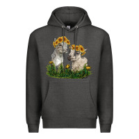 Charcoal Heather baby goats Premium Hoodie - RanaPortraitStore