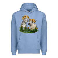 Colony Blue baby goats Premium Hoodie - RanaPortraitStore