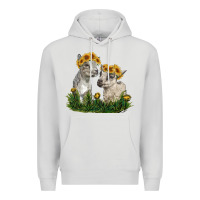 Dove Grey baby goats Premium Hoodie - RanaPortraitStore