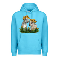 Ocean Blue baby goats Premium Hoodie - RanaPortraitStore