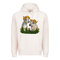 Pale Pink baby goats Premium Hoodie - RanaPortraitStore