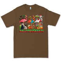 Cacao happy hallothanksmas flamingo Premium Tee - CowhideDigitalArt