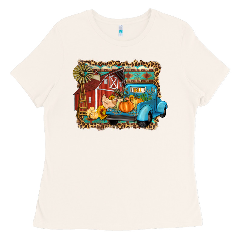 Farm Life Fall Barn And Truck Ladies Tee by Artiststas | Teevron