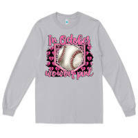 Moon Dust in october we wear pink baseball Long Sleeve Tee - BarkalooDesign