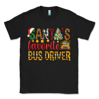 Black Santa's Favorite Bus Driver Classic Tee - BundleAndBundleShop