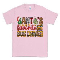 Bubblegum Pink Santa's Favorite Bus Driver Classic Tee - BundleAndBundleShop